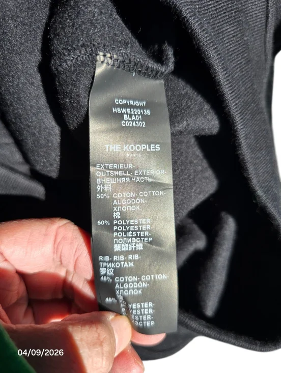 *NWT* The KOOPLES Sport Men's Skullhead Motif On Black Hoodie - Men's Size S - Picture 7 of 9